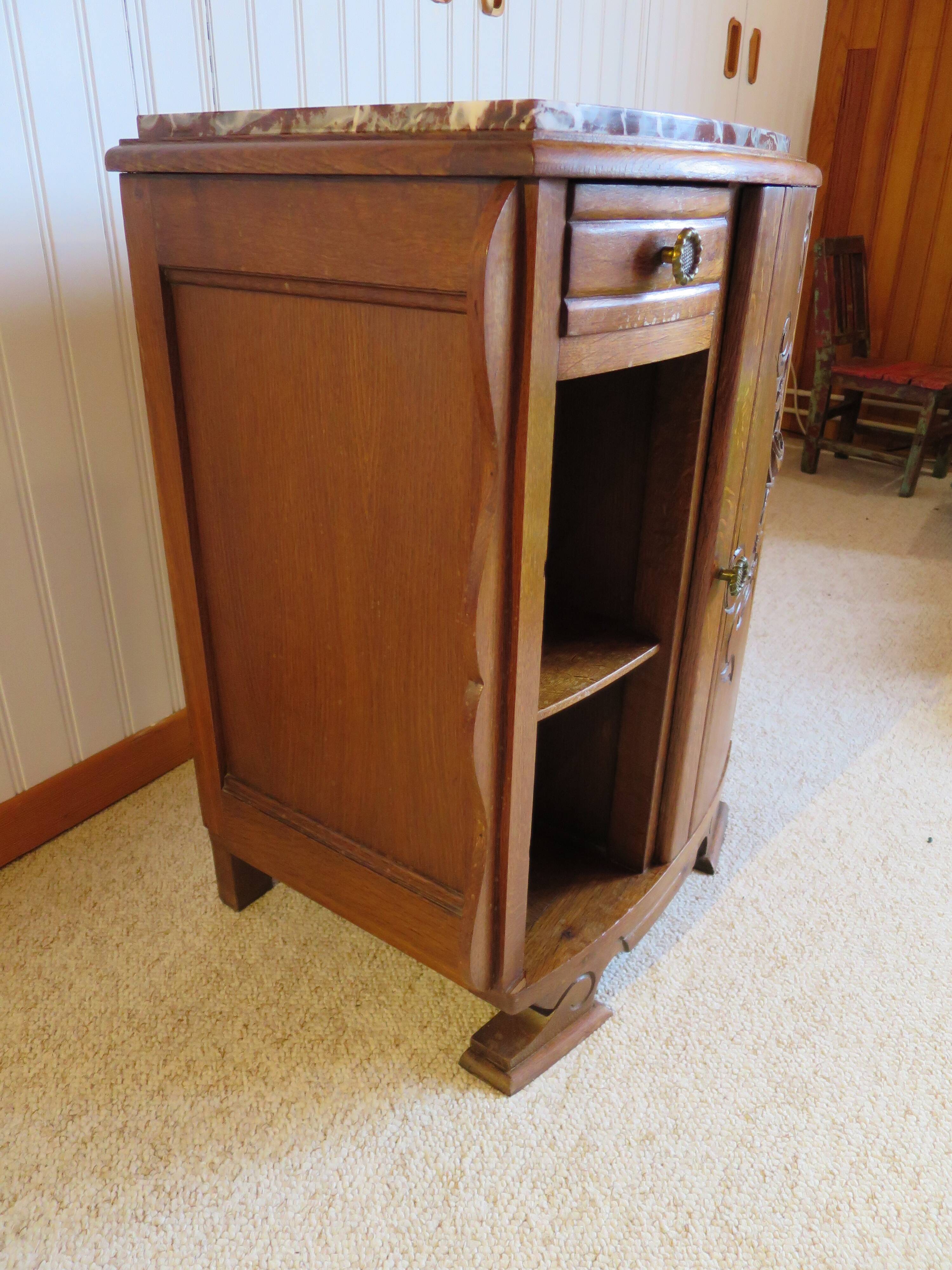 Bedside table - occasional furniture - Art Deco - 1 door - 1930s