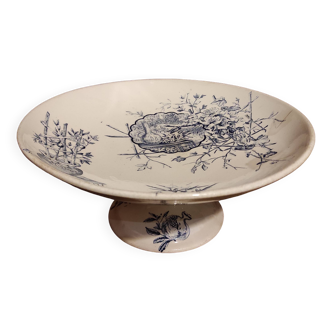 Vintage French cake stand, R. Lafitte, Terre de Fer, Salins