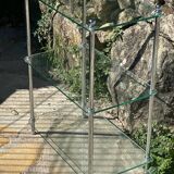 Small shelf in glass and chrome