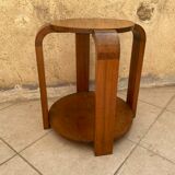 Art Deco pedestal table 1920 in solid wood