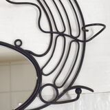 Vintage plant-bearing mirror in art nouveau style