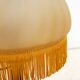 Lampe abat-jour verre & franges