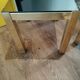 Vintage nesting table in gold metal and smoked mirror glass