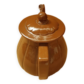 Ancienne théière romeo céramique marron vintage