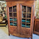 Louis XV display case library with small panes from the beginning of the 19th century