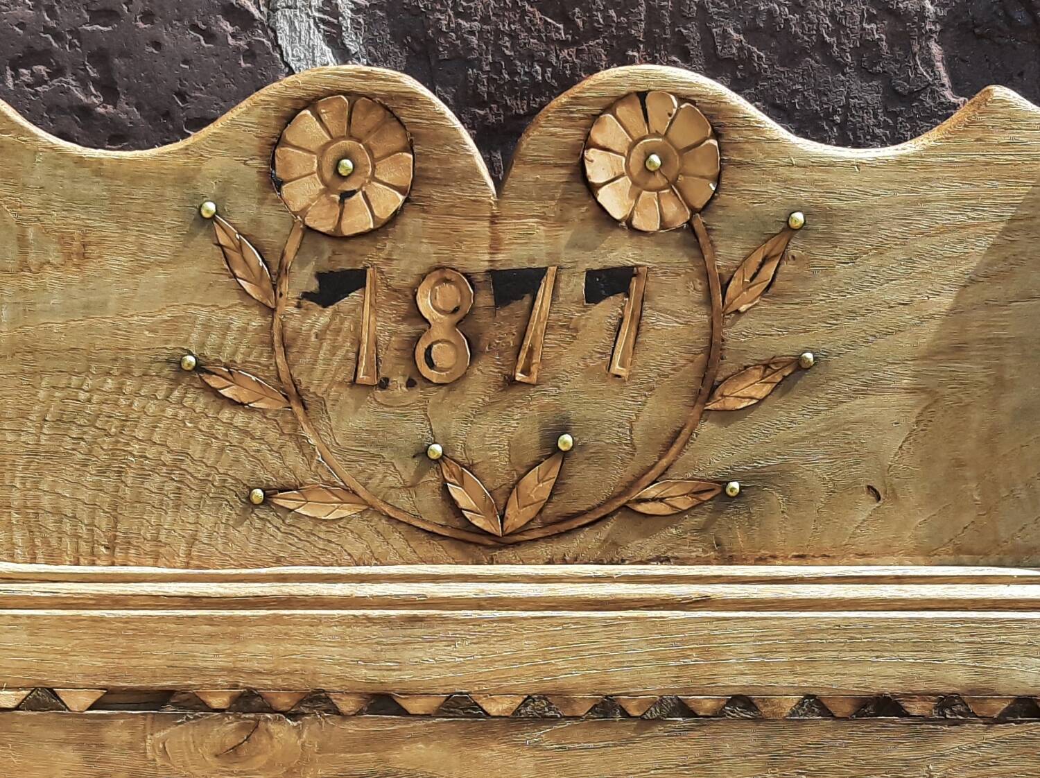 Fauteuil, chayère ou trône en bois, début 19ème siècle.