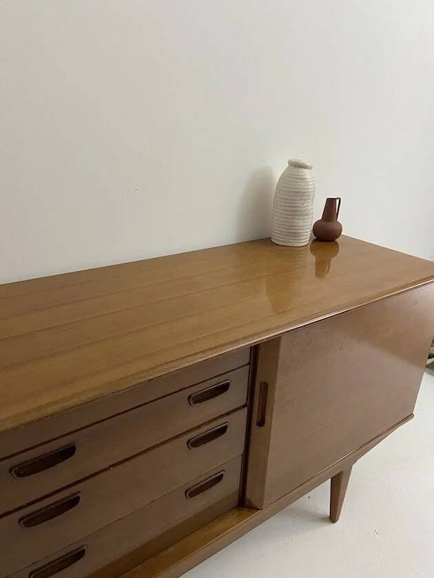 Vintage teak sideboard in Scandinavian style