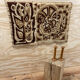 1970 modernist wall tapestry in wool signed