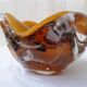Ashtray pocket bowl in blown glass La Bourboule