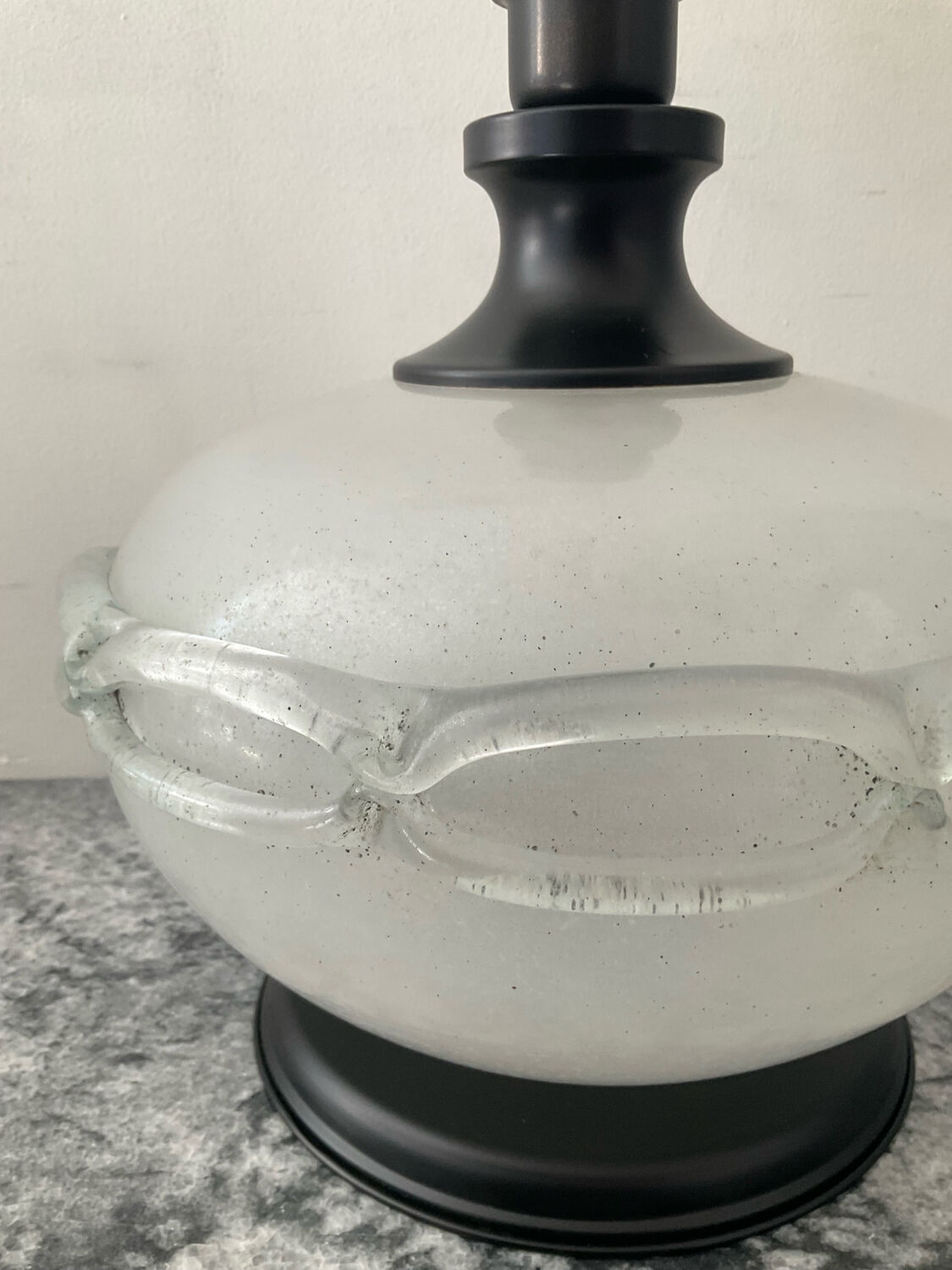 Lamp base in Scavo Murano glass paste