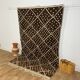 Traditional Berber rug dyed with walnut 240 x 150 cm