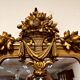 Antique English golden barock mirror mirror with large ornament