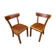 Paire de chaises bistrot bois courbé  1950