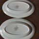 Set of 2 butter dishes, S A, opaque porcelain, Normandy