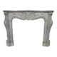 Louis XV style fireplace in white Carrara marble 19th century