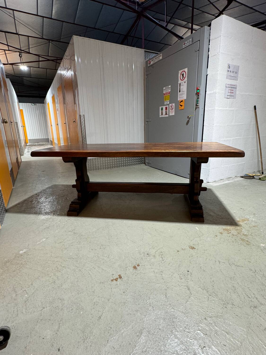 Solid oak monastery table