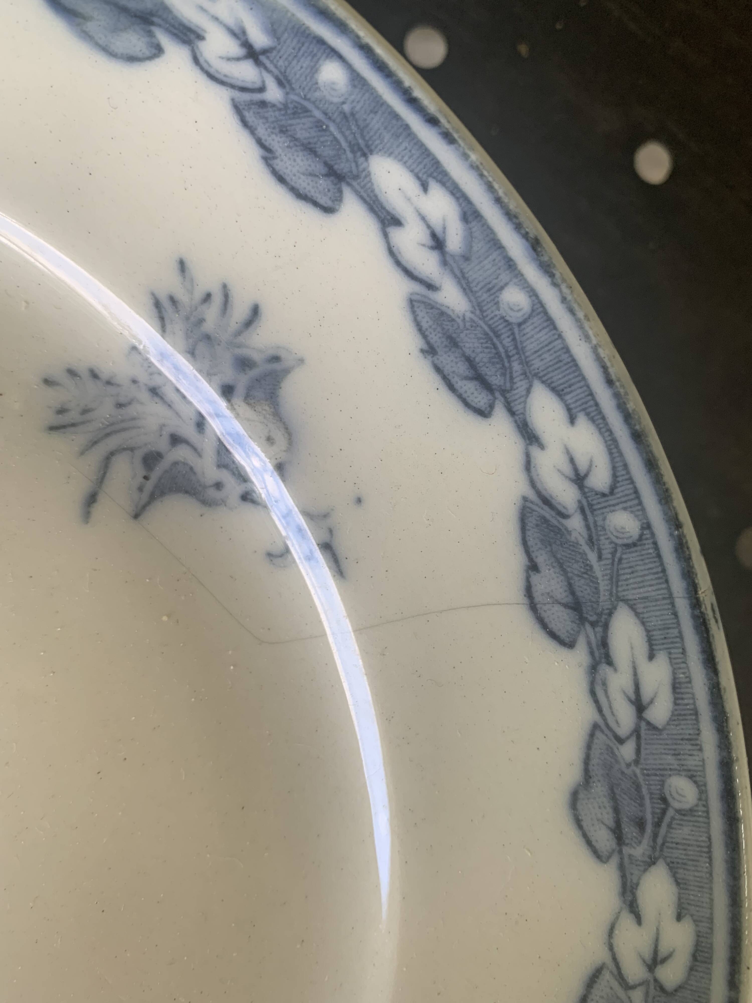 Compotier in earthenware, cartridge model, sarreguemines, u & c, made in france, art deco