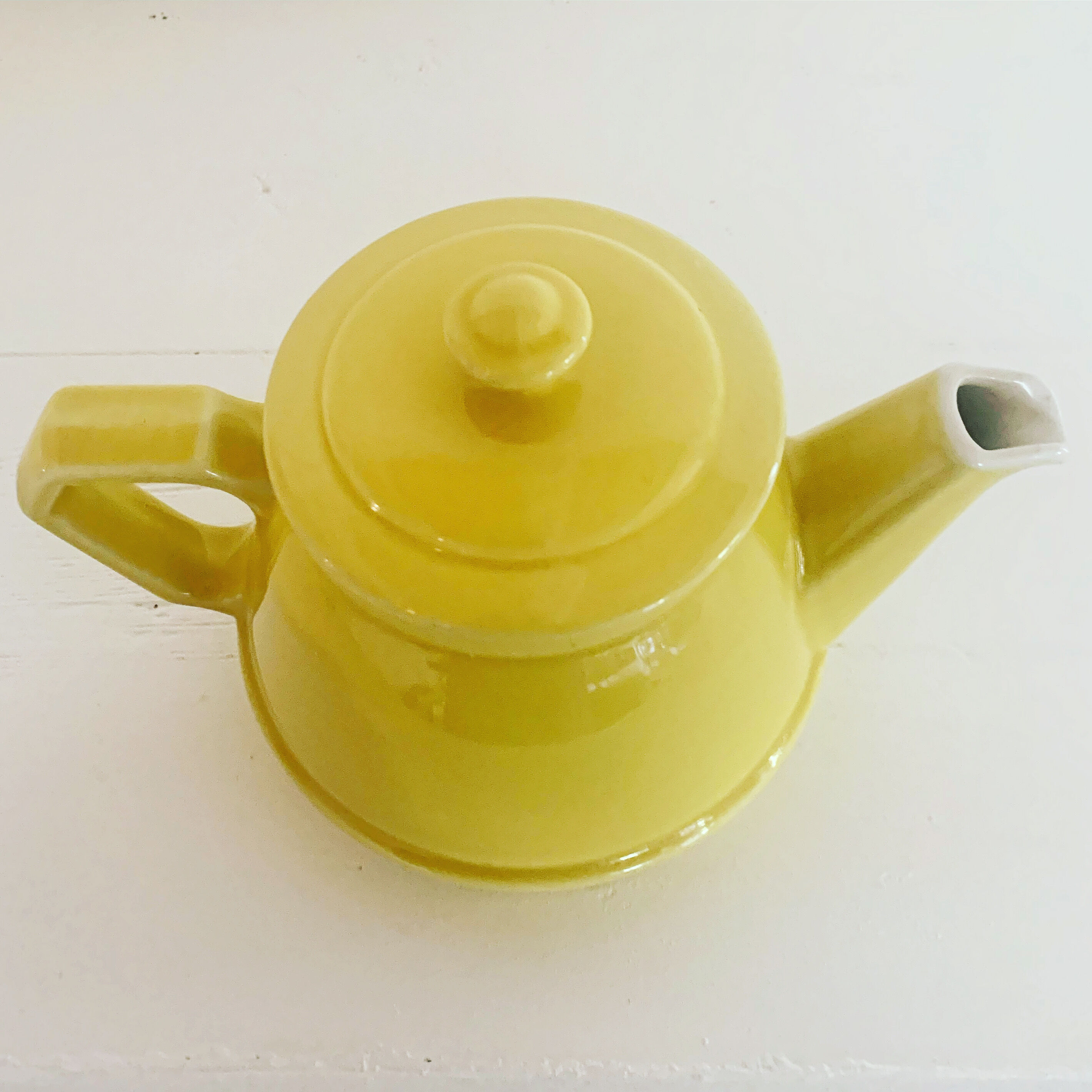 Rio yellow vintage teapot