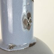 Industrial Grey Enamel Bauhaus Pendant Lamp, 1930s