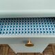 Vintage gray green bathroom chest of drawers