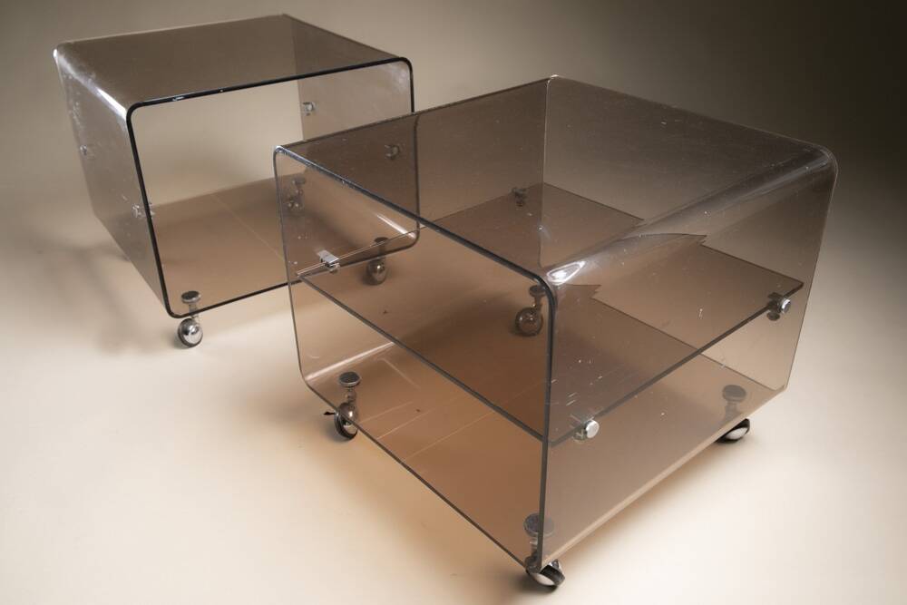 Paire de tables de  chevet Michel Dumas