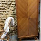 Small vintage wooden wardrobe