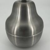Brushed aluminum pear-shaped ice bucket