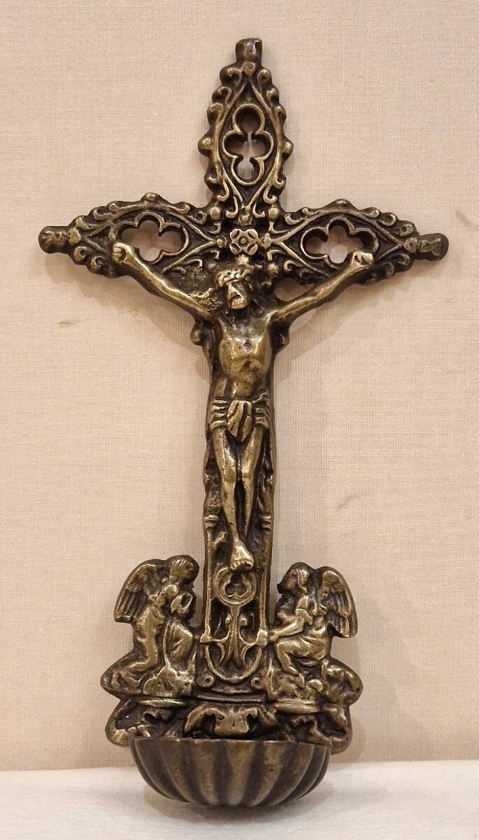 Bronze holy water font from the late 19th century.