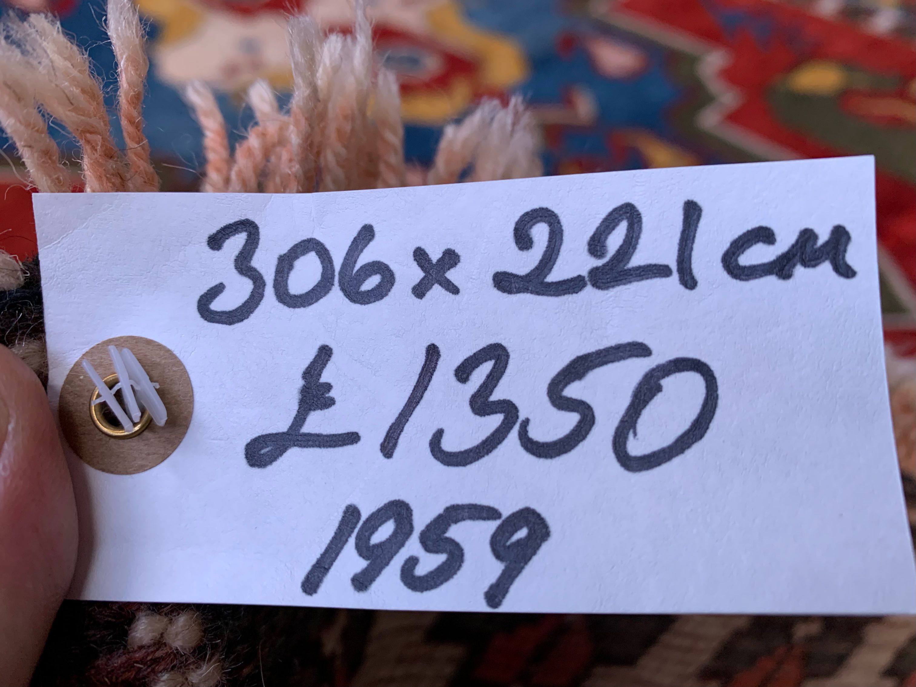 Old turkish kazak rug oriental, 306x221 cm