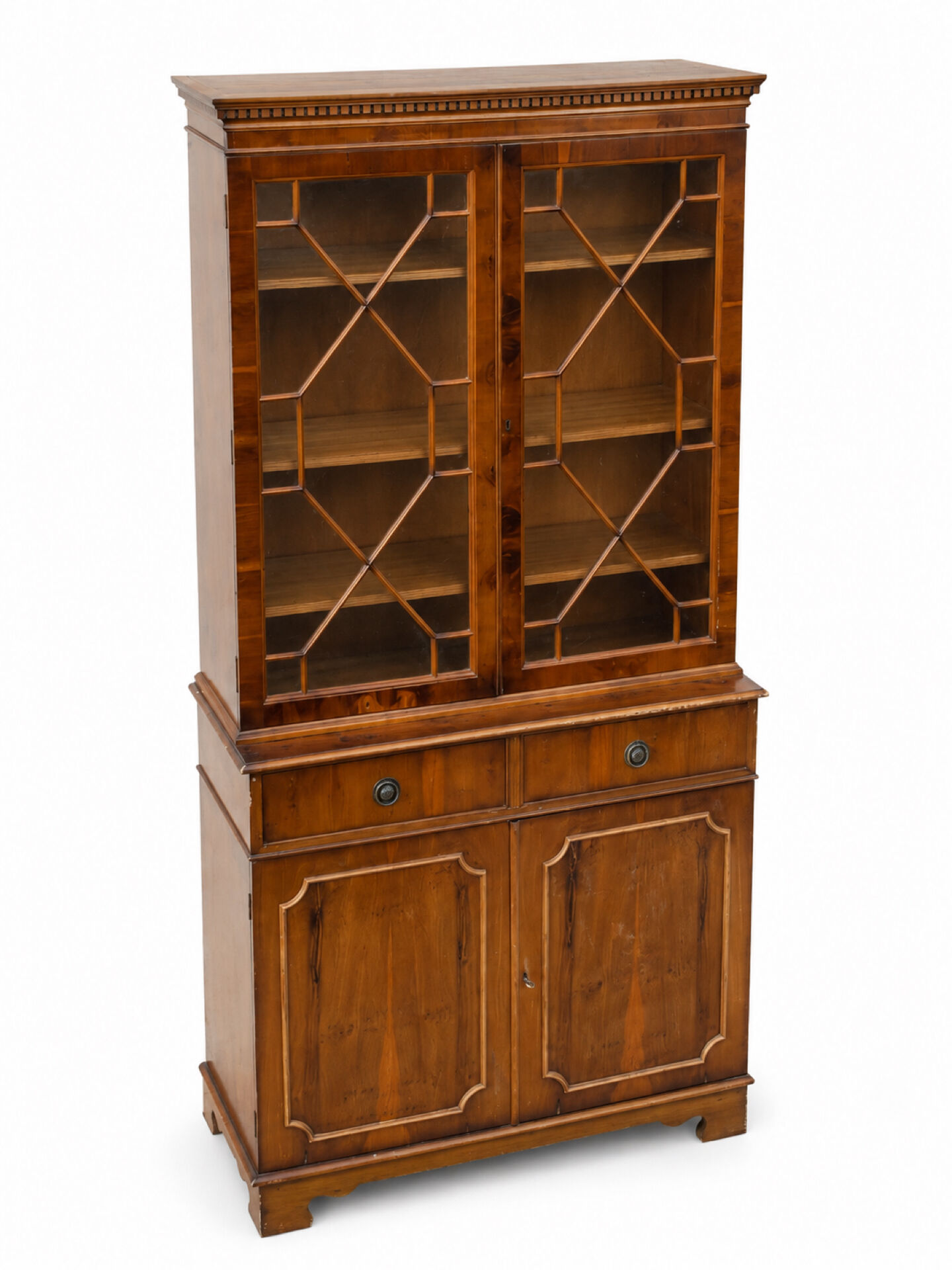 19th-century vintage English display cabinet