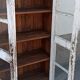 White wooden antique glazed wardrobe