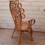 Peacock chair in rattan from the 60s