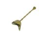 ABS Candleholder, mid-century modern, brass, Poland, 90s