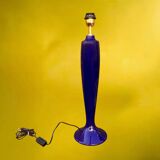 Large vintage lamp base in cobalt blue ceramic – 1960s