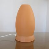 Mushroom lamp in pale orange opaline from the 70s