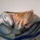 Art vase in raku pottery signed by Tony Evans.