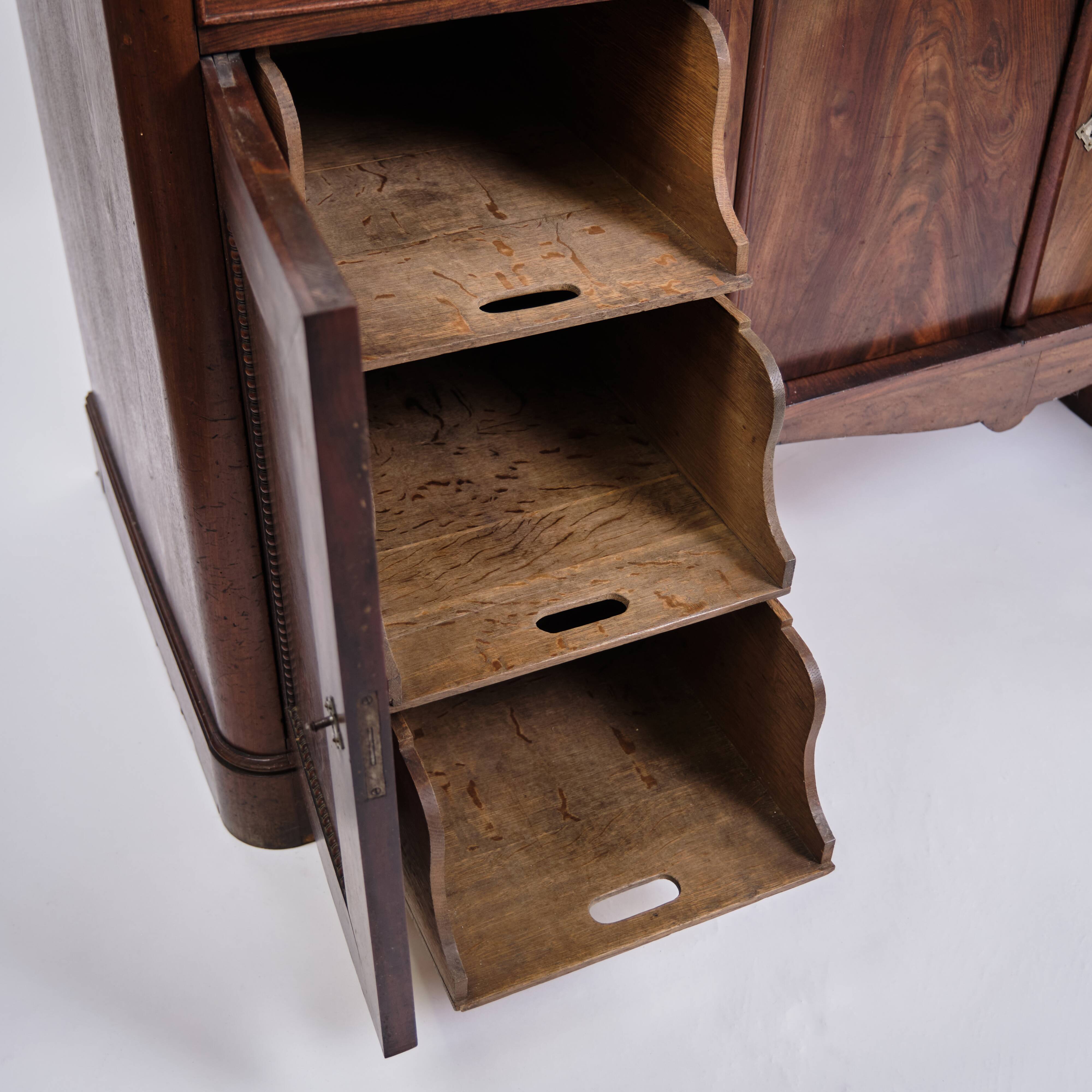 Sideboard / desk - hand-polished mahogany - English style - 1860s