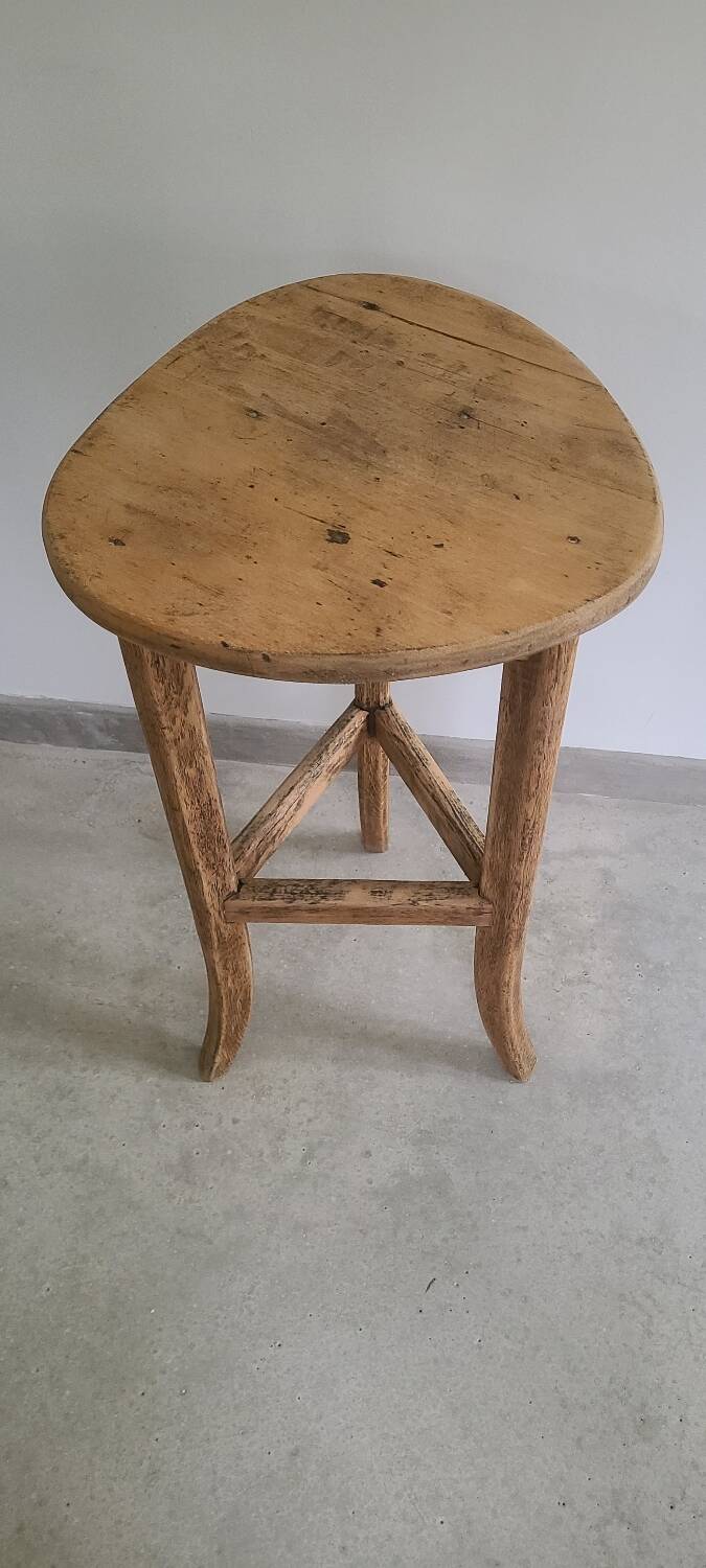 Old solid oak plant stand