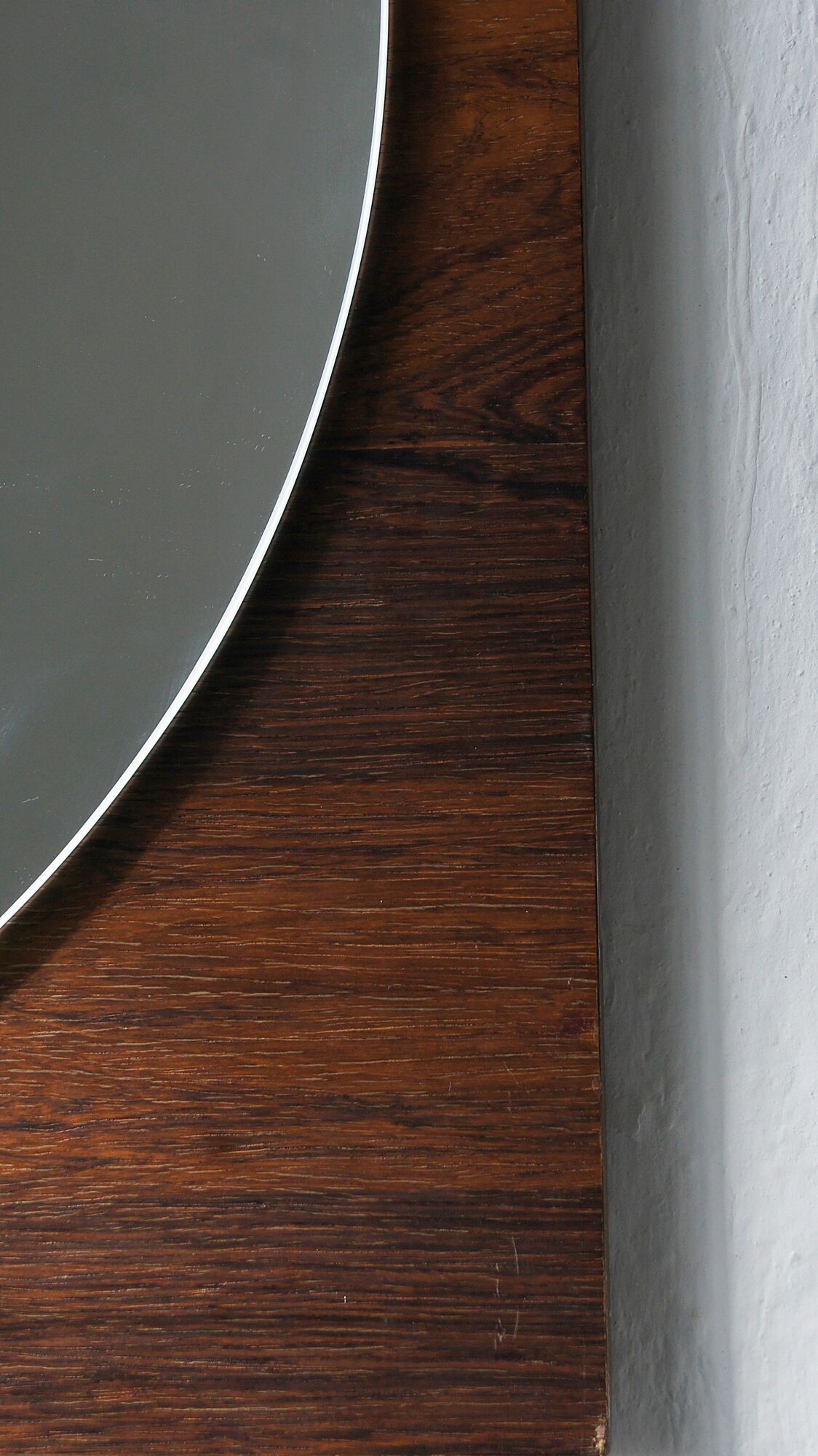 Rosewood veneer wall mirror