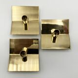 3 “Profile” candlesticks no. 70 in brass • Design Pierre Forssel for Skultuna Éditions • 1960