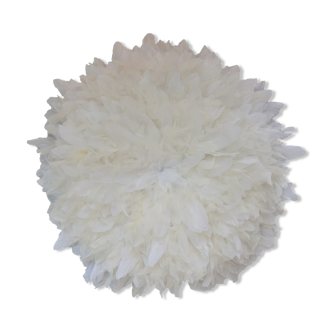 Juju hat Ivory bohemian feathers