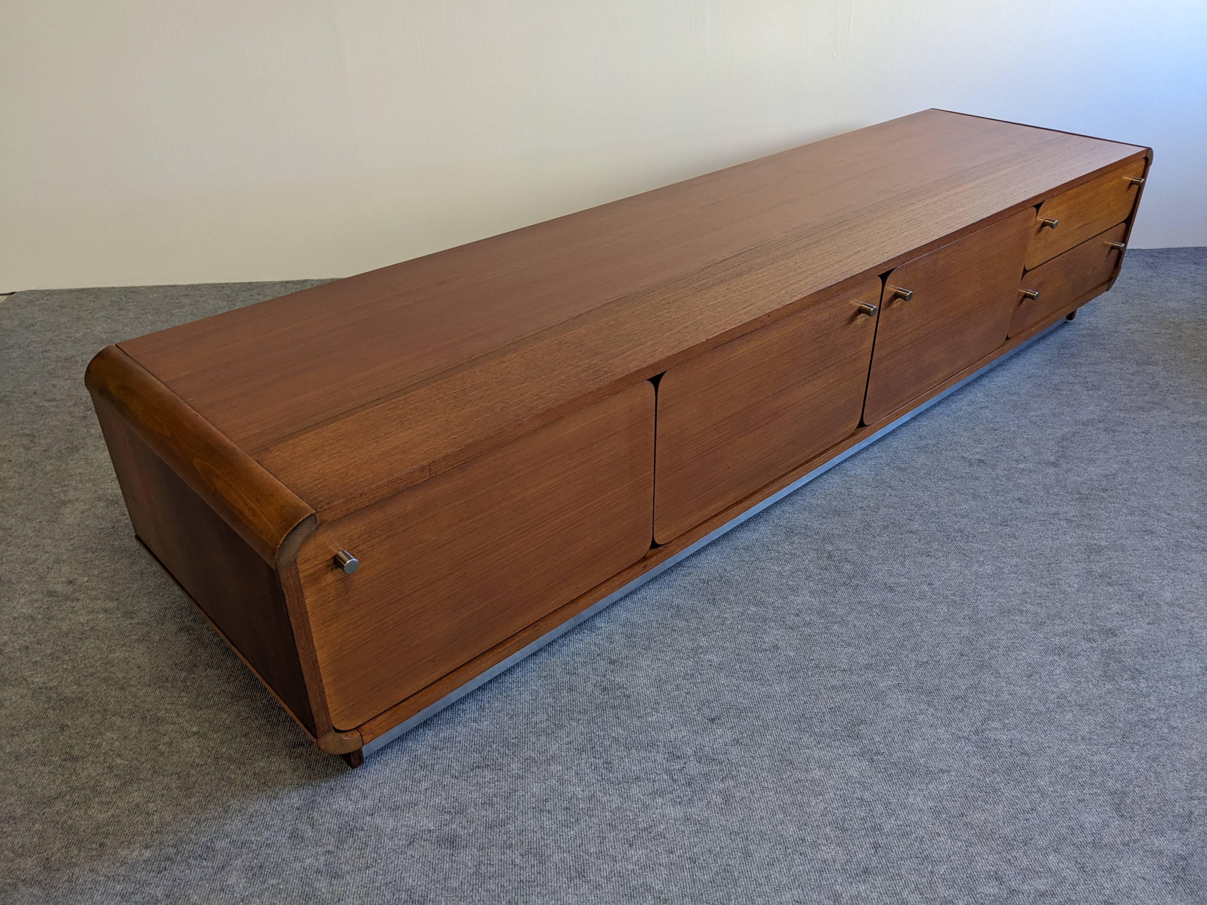 Low Space Age teak sideboard from the 60s/70s
