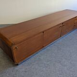 Low Space Age teak sideboard from the 60s/70s