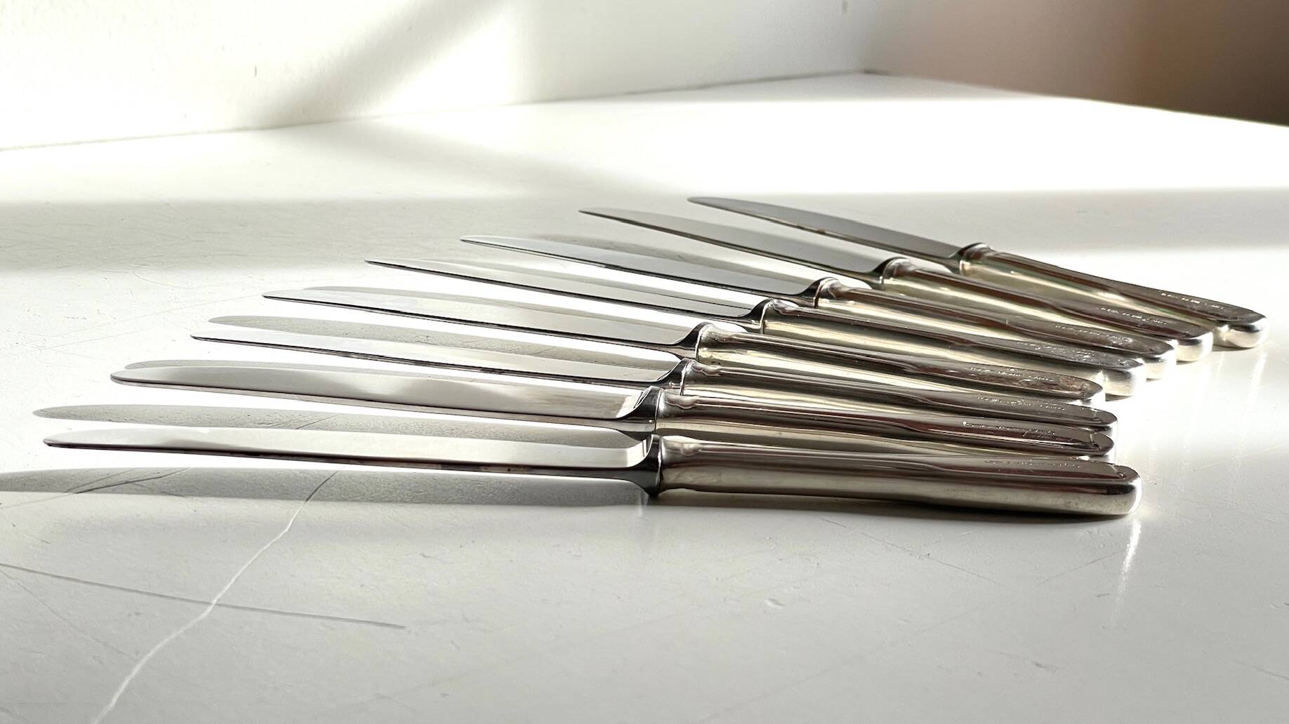 8 Table Knives A. Krupp Italy Vintage