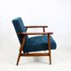 Fauteuil vintage, années 70 bleu - marine comme Lis