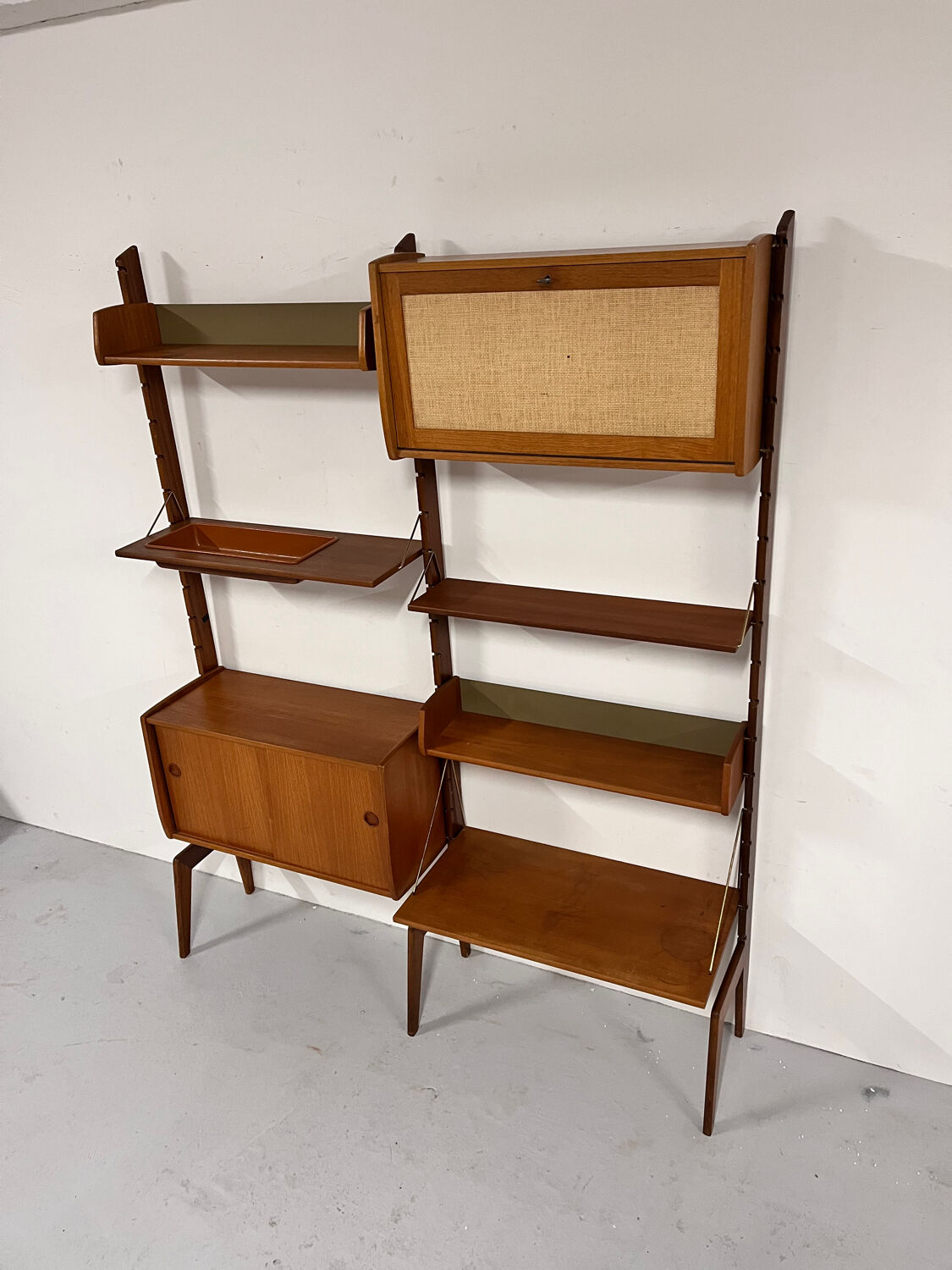 Teak library from the 1960s, Norway
