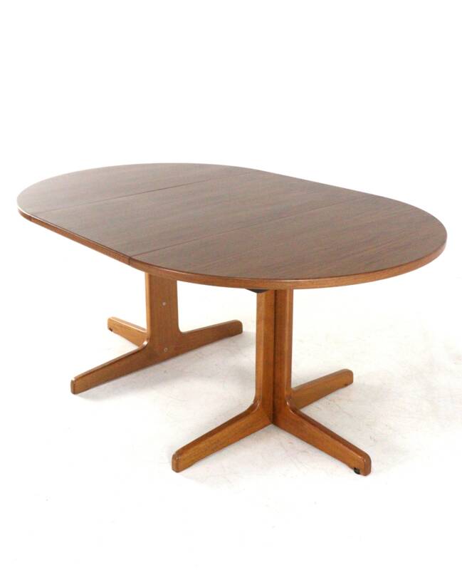 Round extendable dining table 2x 'Vienna' Thonet - mid-century modern style