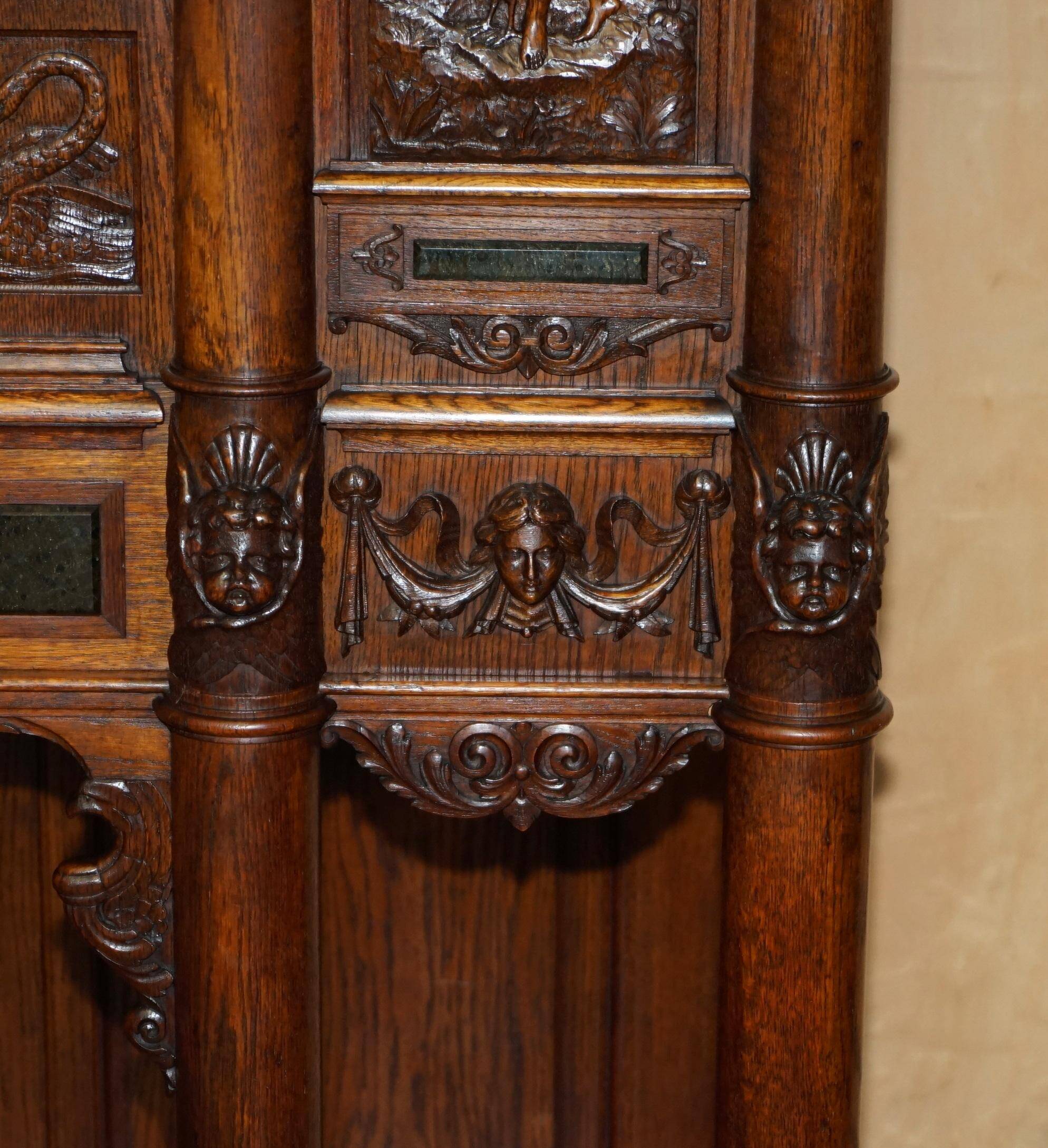 Louis XIII Revival wardrobe in walnut and marble
