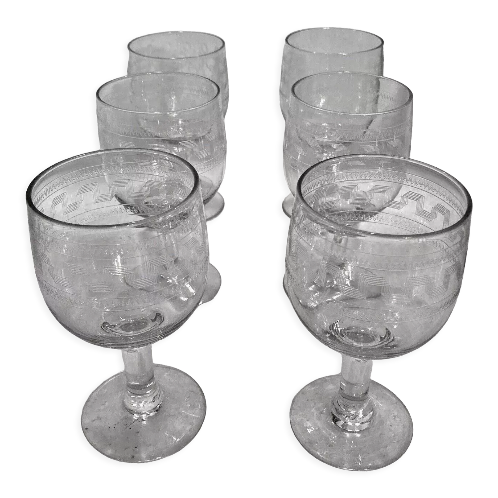 4 glasses wine or water in Baccarat crystal 1920 / 1930