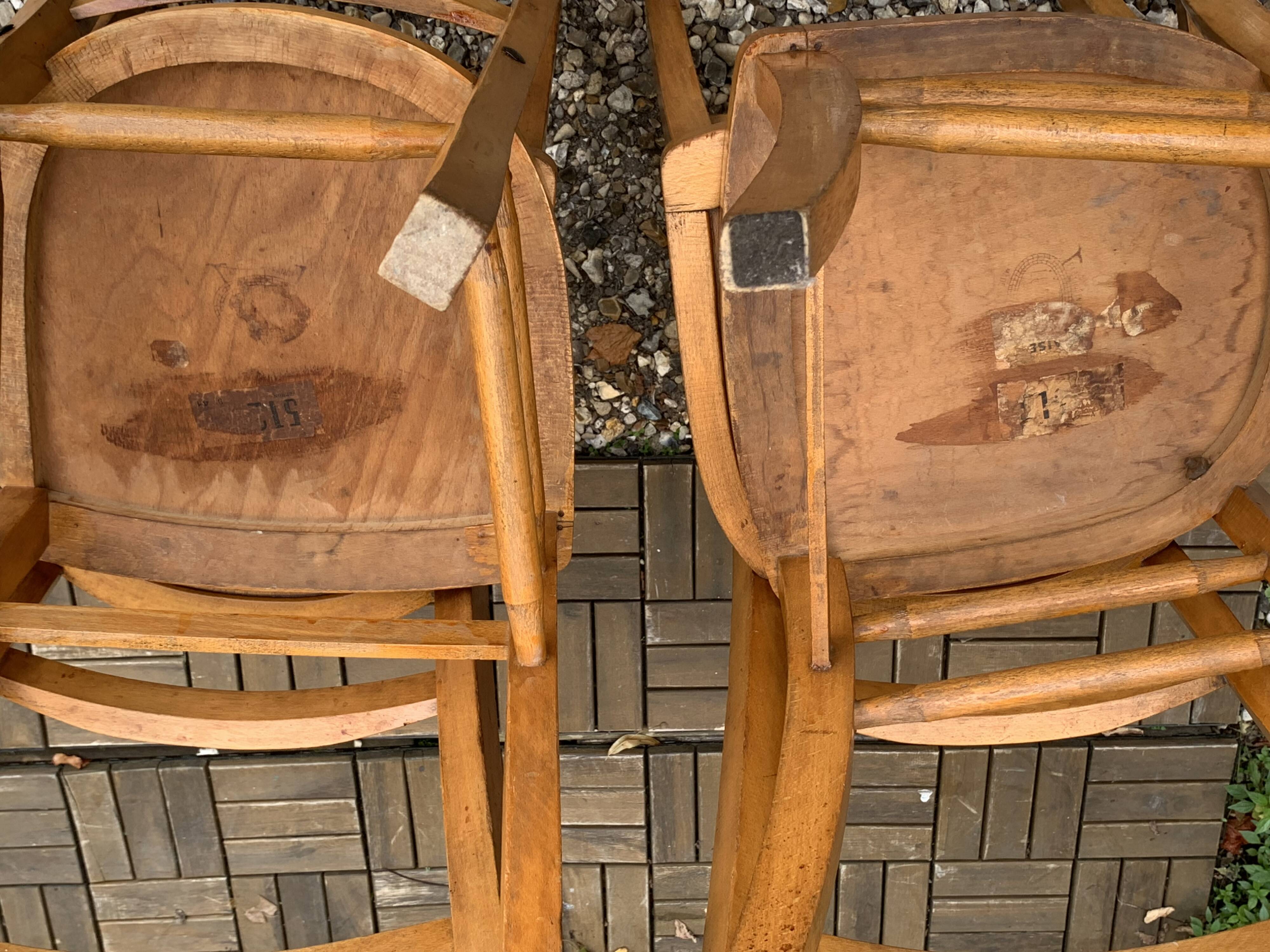 4 vintage Luterma bistro chairs 1940
